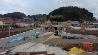 Trogbauwerk und Vortunnel