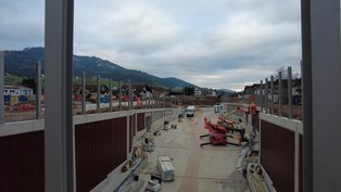 Blick aus dem Vortunnel in das Trogbauwerk Trogbauwerk