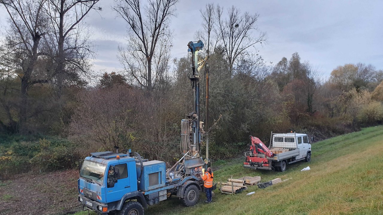 Bohrungen im Schwanauer Ortsteil Ottenheim und in Meißenheim