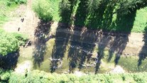 Aufweitung mit Hufeisenbuhnen am 31.08.23 Aufweitung mit Hufeisenbuhnen