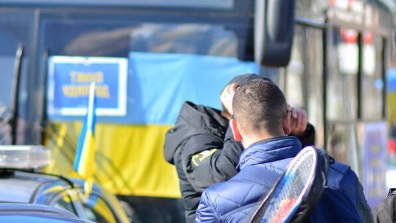 Ein Bus mit Geflüchteten aus der Ukraine