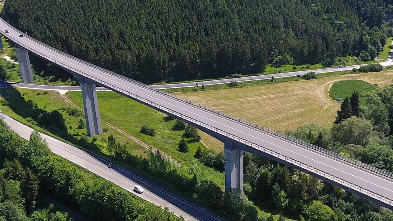 Gauchachtalbrücke Luftbild der Gauchachtalbrücke