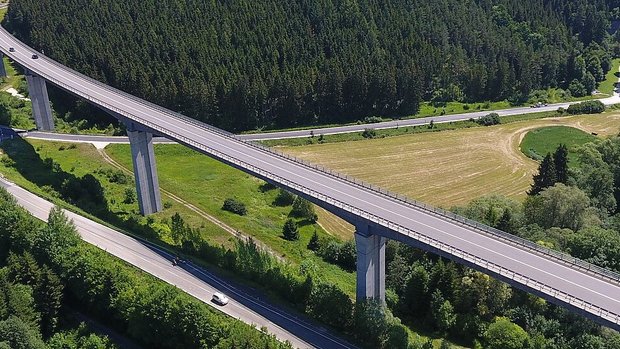 Gauchachtalbrücke Luftbild der Gauchachtalbrücke