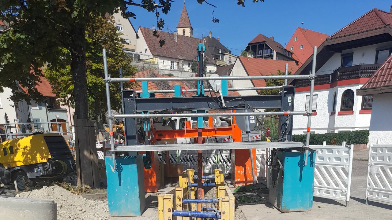 Leitungsarbeiten in Burkheim