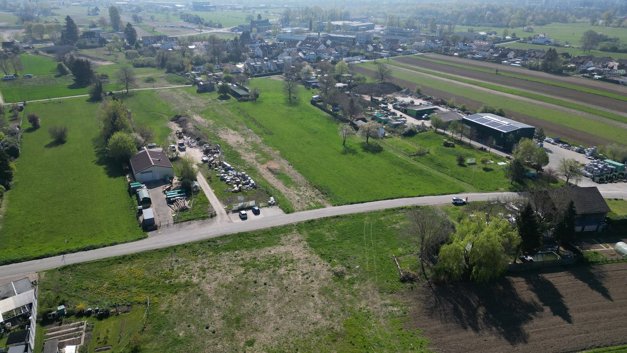 Luftbild auf Whylen