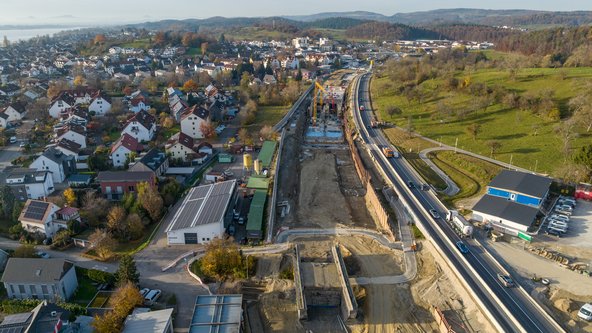 Baustelle des Tunnel Röhrenberg