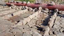 Bau der neuen Riegelrampe für den Fischaufstieg