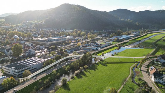 Entwurf der künftigen Archebrücke über die Kinzig