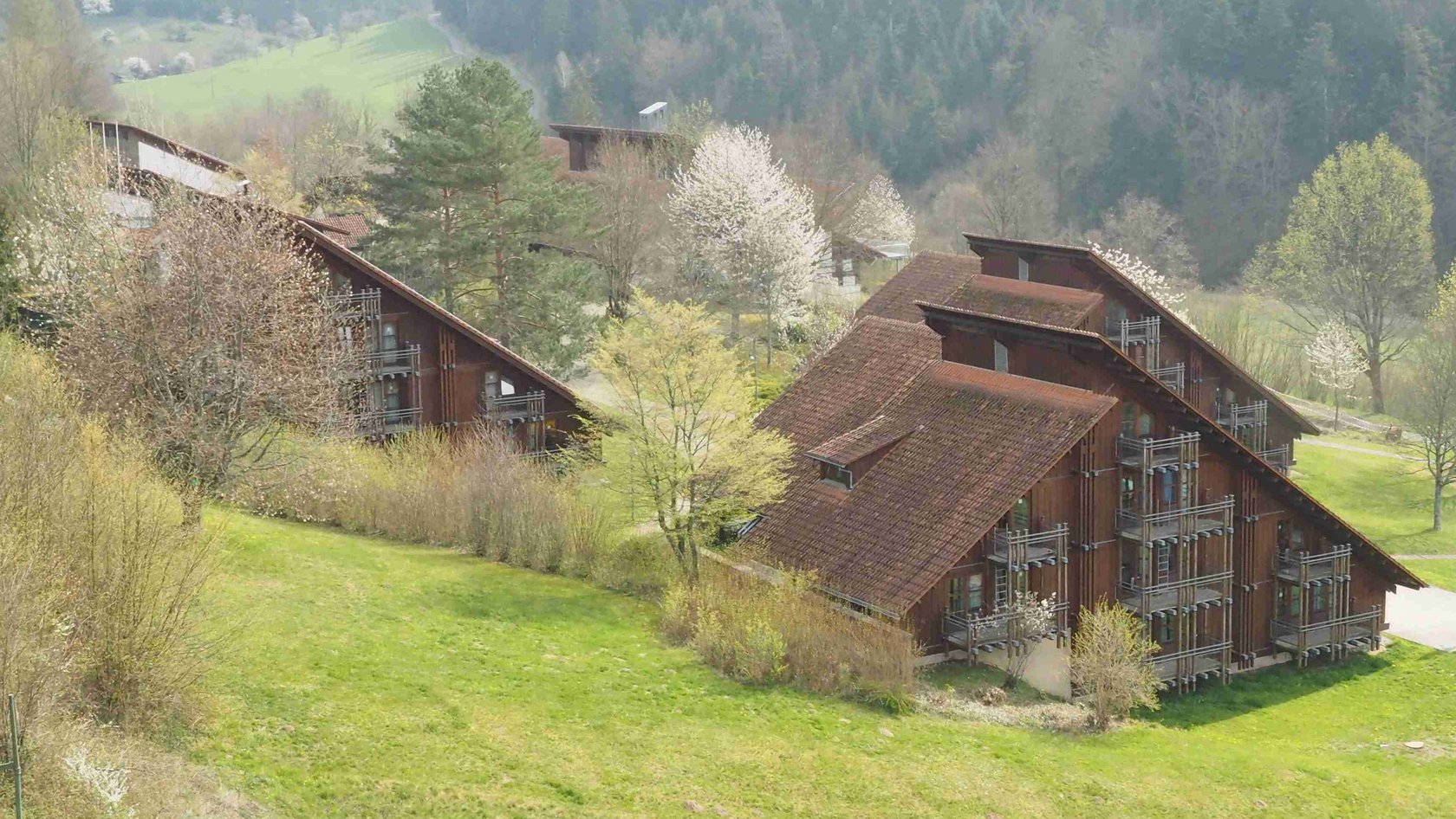 Blick auf Wohnheime Blick auf Wohnheime