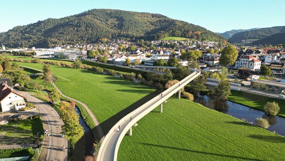Entwurf der künftigen Archebrücke über die Kinzig