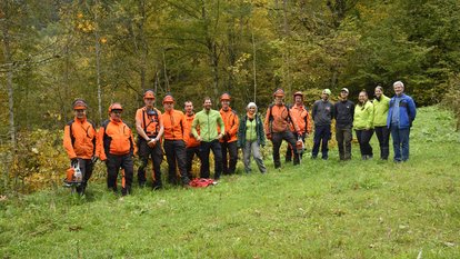 Gruppenbild vom Landschaftspflegetag 2022