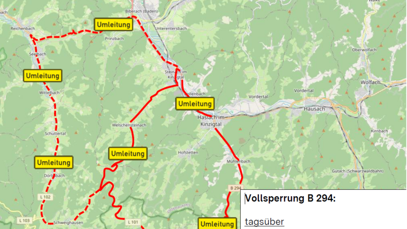 Umleitungsplan B 294