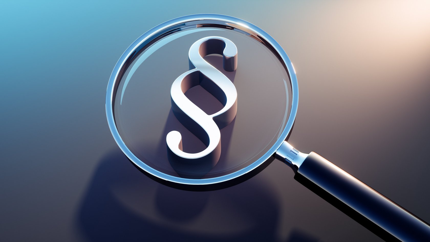 Paragraph unter einer Lupe