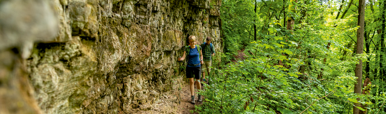 Wutachschlucht Wanderer in der Wutachschlucht