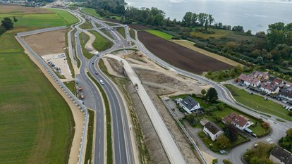 Luftbild Länge des Tunnels