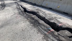 Absicherung für einen Fußweg