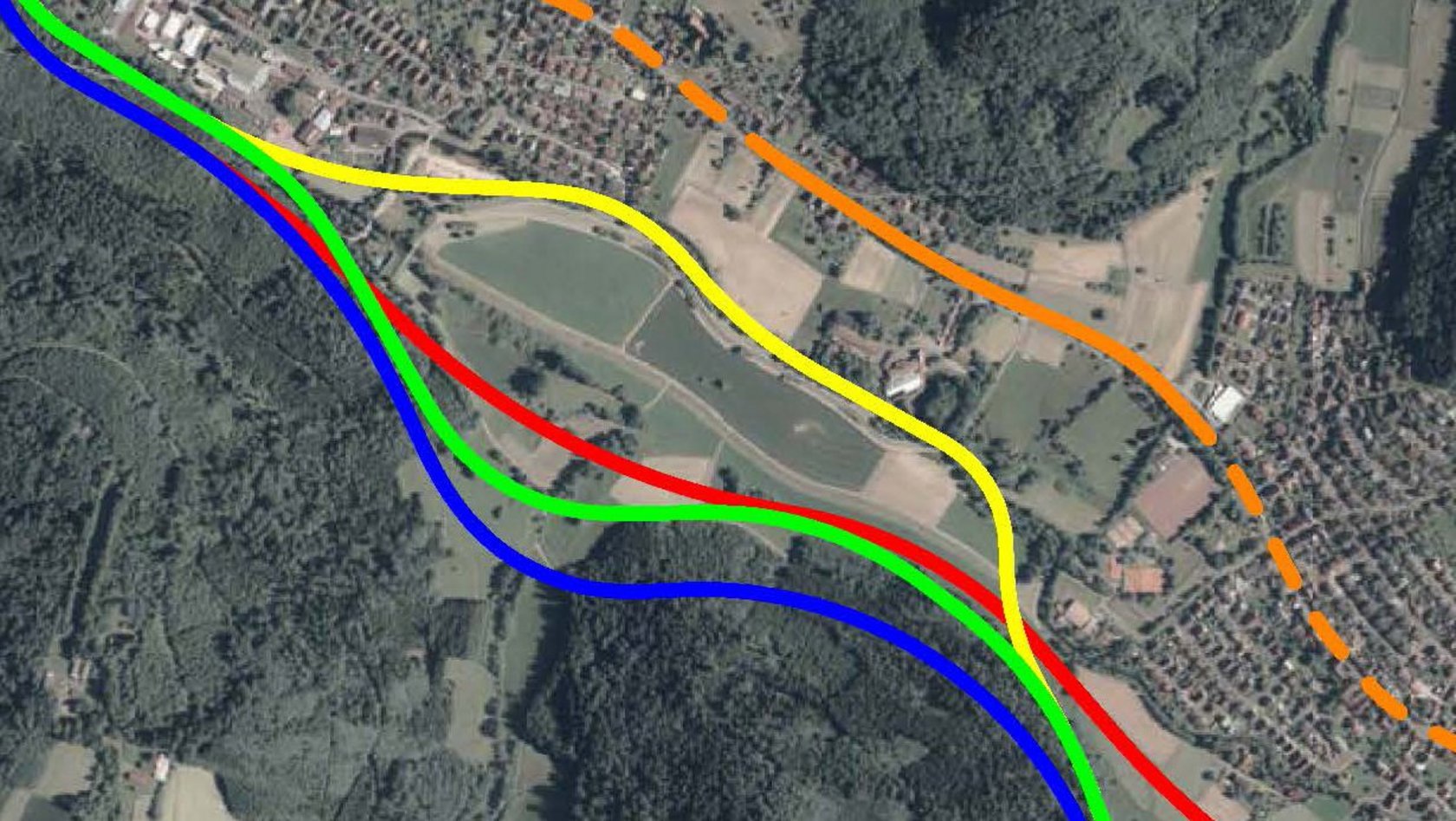 Ein Plan für die Ortsumfahrung Lahr - Kuhbach