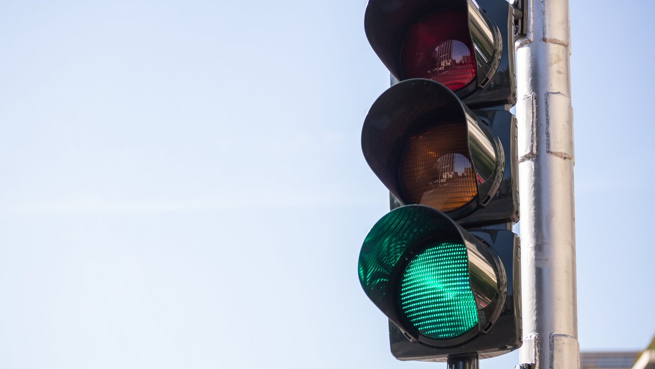Ampel steht auf Grün