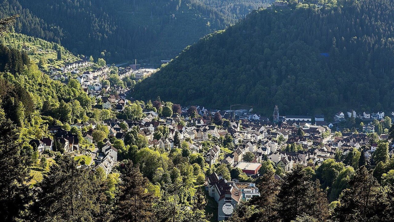 Blick auf die Stadt Schramberg
