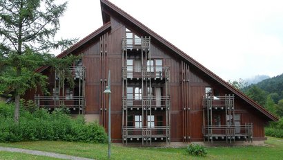 Ansicht Wohnheimgebäude - Holzbau