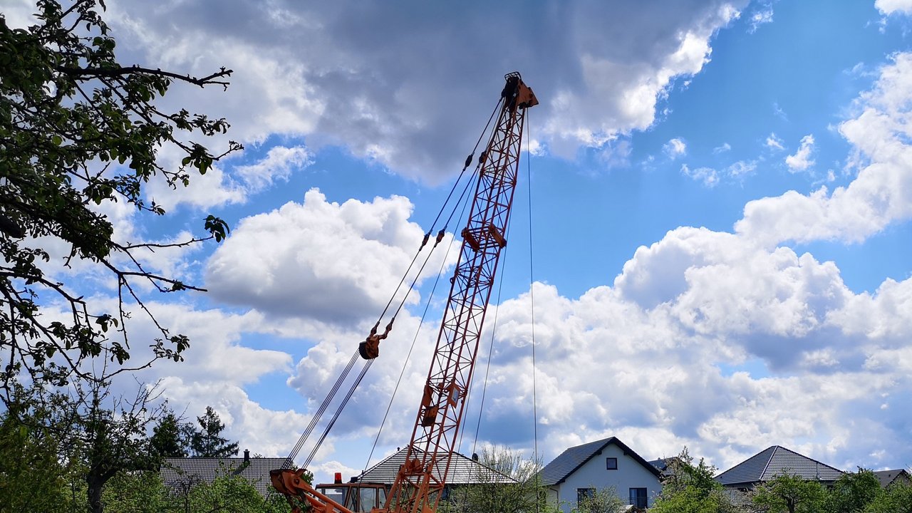 Baustelle für Schutzbrunnen
