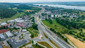 Blick von Allensbach Mitte in Richtung Baustelle