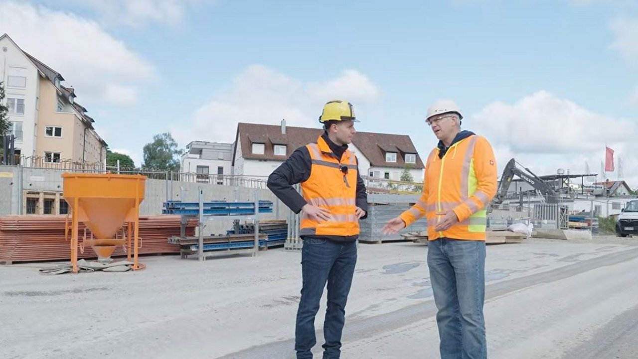 Interview auf B33-Baustelle
